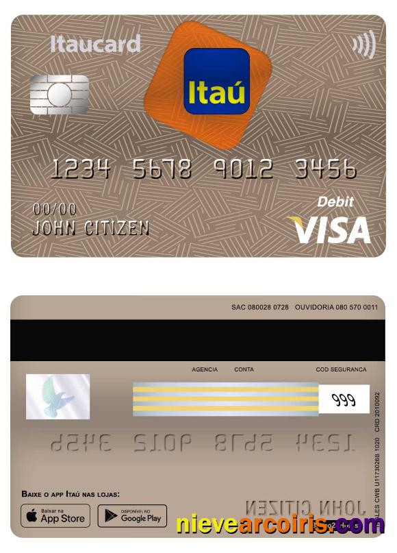 Brazil Itau bank visa debit card